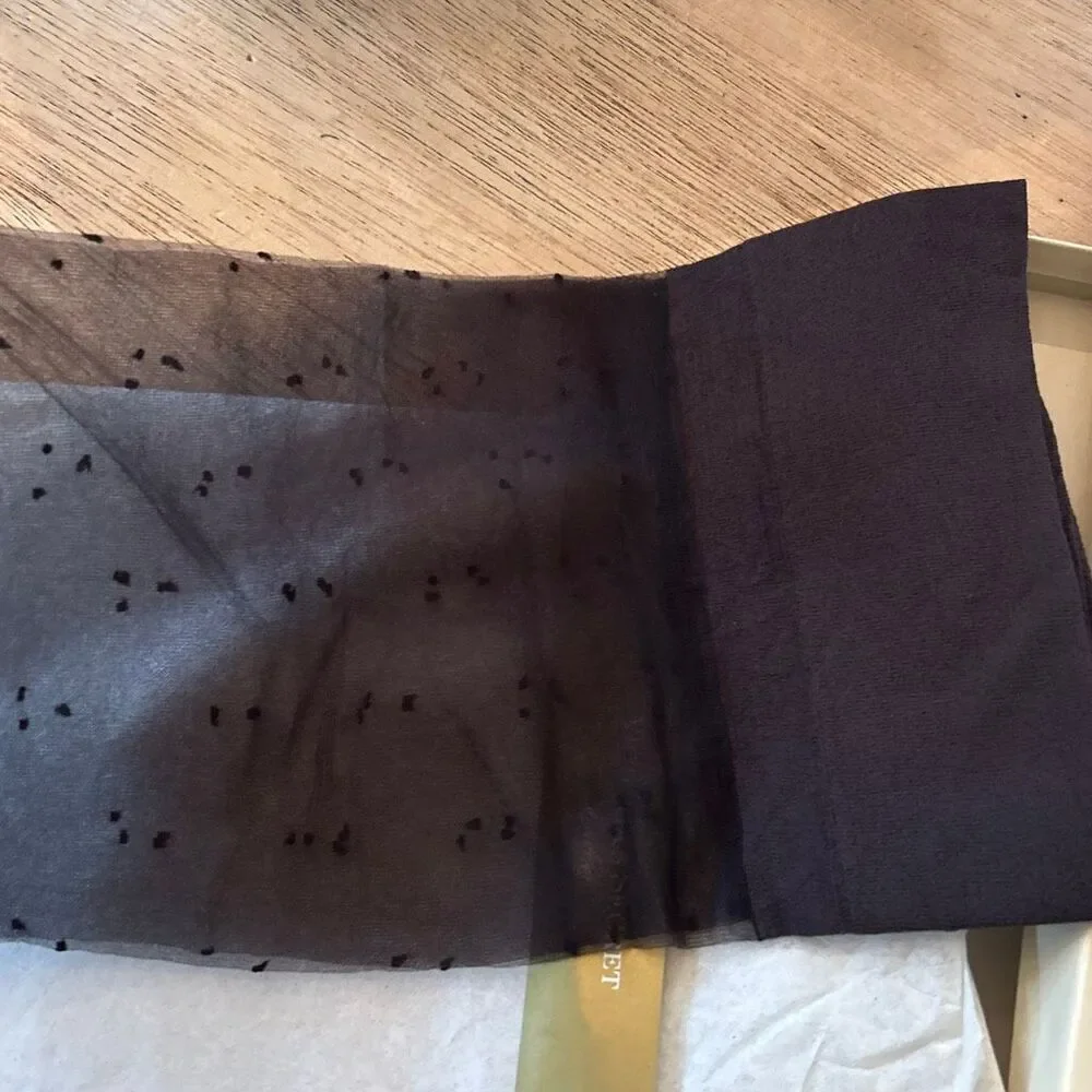 2 pair vintage Victoria's Secret London sheer lace top thigh high hosiery stocki